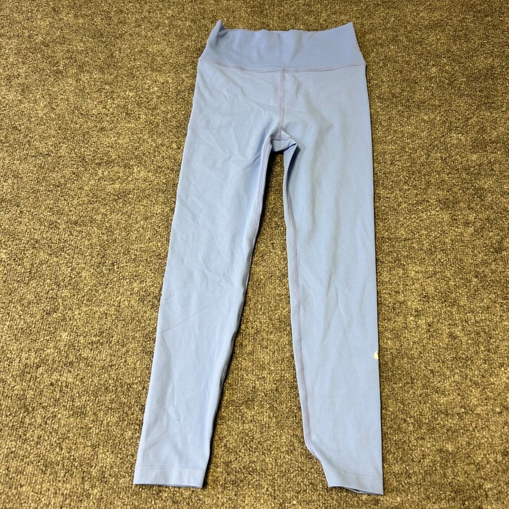 Nike Leggings Womens Size M Light Blue One Dri-Fit High Waisted Cropped Athletic